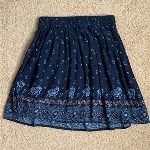 Abercrombie printed blue skirt